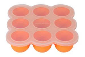 Silicone Baby Food Storage Containers with Clip-On Lids ( 9 x 2.5 oz cup ) Reusable Freezer Tray BPA Free Easy-Out Portions Dishwasher Safe Easy Pop Out Perfect for Weaning Pouches Pouch Serving Homemade Healthy Smoothies & Purees