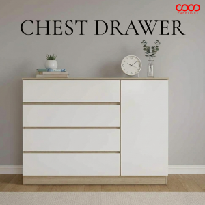 COCO | 3&4 Layers Big Size Chest Drawer_Storage Cabinet_Drawer Baju Almari_Drawer Home Living Storage Cabinet_Ready Stock