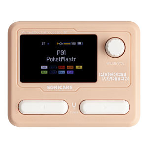SONICAKE Pocket Master Colorful Case English Global Version Guitar Bass Amp 100+ Multi-Effects Pedal APP Control Rechargeable