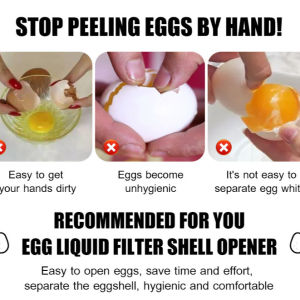 Egg Separator Handheld Egg Yolk Separator with Easy Grip Efficient Egg White Filter and Cracker Kitchen Utensil