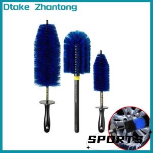 Dtake 1 3PCS Car Care Soft Bristle Car Wheel Rim Tire Cleaning Brush Cleaner Non Scratch Car Detailing Washing Tool