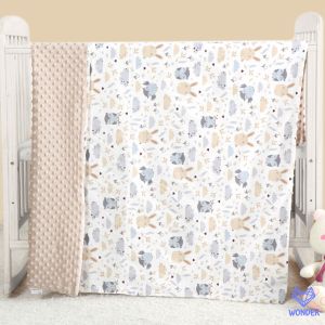 ผ้าห่มเด็ก มิ้งดอท คอตตอน ขนาด 75x110 75x100 ซม. เนื้อผ้านุ่ม สำหรับเด็กแรกขึ้นไป ของใช้เด็ก ของใช้เด็กอ่อน baby newborn เด็กทารก WD119