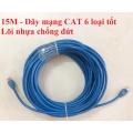 Dây cáp mạng internet/ mạng LAN 15m bấm sẵn 2 đầu (CAT 6 loại tốt). 