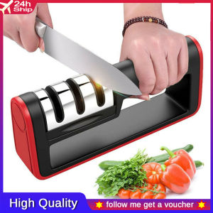 🎁Free sharpening oil🎁Professional Knife Sharpener 3 Stages Ceramic Tungsten Diamond Whetstone Grindstone for Kitchen Accessories