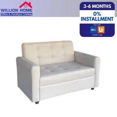 WILLION HOME Modern Tufted Upholstered Sofa - 2-Seater Compact Design for Small Living Rooms