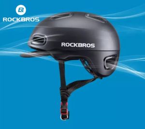 ROCKBROS Bike Helmet Integrally-molded Breathable Ultralight Electric Bike Helmet Universal Adjustable Motorcycle Safety Helmet with Sun Visor
