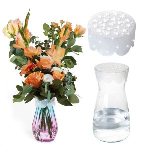 MAULLY 2Pcs Waterproof Silicone Blossom Grid Flexible Reusable Flexible Floral Stem Holder Easy Stretchable Flower Arranger Holder DIY Arrangements