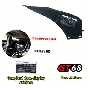 HONDA ADV 160 & PCX 160 TIRE HUGGER REAR FENDER + STAINLESS EMBLEM COD GT68 LOGO MADE IN THAILAND