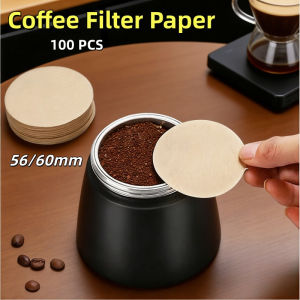 100PCS Moka Pot Coffee Filter Paper Round Disposable Wood Pulp 56/60mm Espresso Coffee Maker