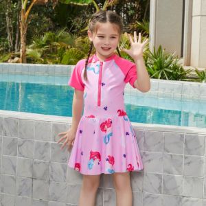 📌พร้อมส่ง📌ชุดว่ายน้ำผู้หญิง วันพีช 2-12ปี พร้อมหมวก