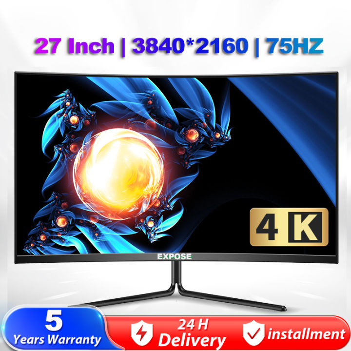 Monitor 27 Inch 4K Flat Monitor 4K Desktop 24 Inch IPS Computer Expose