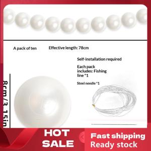 🚚【Local Express Delivery】🚚 Wedding Backdrop Wall Decor - Faux Large Pearl - DIY Beaded Garland White Ball Pendant & Figurine