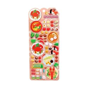 Realistic 3D Pizzas Sticker Random Styles NonToxic Plastic Kids Art Supplies DIY Decoration