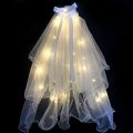Bridal Veil LED Wedding Veil Glow In The Dark Kerudung Pengantin Vail Pengantin. 