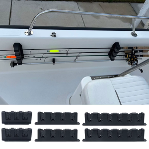 Fishing Horizontal Rod Rack Fishing Pole Holder Rod Bracket Wall Mount Modular for Garage Fishing 3/4/6 Rod Storage Tool