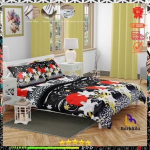 Sprei katun motif blooming tulips aesthetic anti geser king size LP