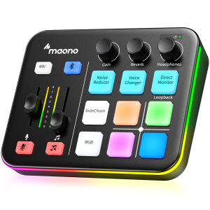 MAONO G1 NEO Game Sound Card  Audio  Interface for Esports player Professional Sound Card with RGB Lights for PCmobilePhone  Game  Live Stream