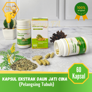 Obat Pelangsing Tubuh KAPSUL Jati Cina Plus Untuk Membantu Menurunkan Berat Badan - Isi 60Kapsul