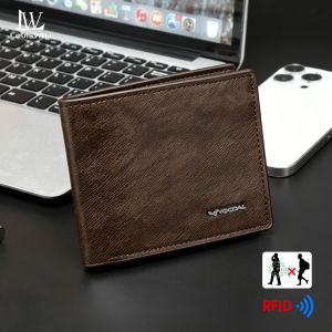 LouisWill Mens Wallet Cash Slot Simple Short Wallet Soft PU Business Wallet Retro Wallet Multi-Card Position Wallets Travel Purses Coin Pouch ID Credit Cards Holders