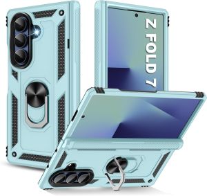 Built-in Rotate KickstandDual Layer TPU+PC Hinge Protection Military-Grade Shockproof Anti-Slip Textured Armor Case for Samsung Galaxy Z Fold 7 Case Z Fold 6 CaseZ Fold 5 Case