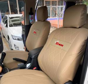 หุ้มเบาะรถยนต์ คู่หน้า+หลัง D-MAX12-19 ลาย VIP สีครีม CR (N /LINE 4 ) เบาะหน้า และ เบาะหน้า+หลัง4ประตู ครบชุด