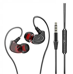 S200 6D Surround Sport Sound Bass Noise Cancellation 3.5mm Plug Earphone with Microphone