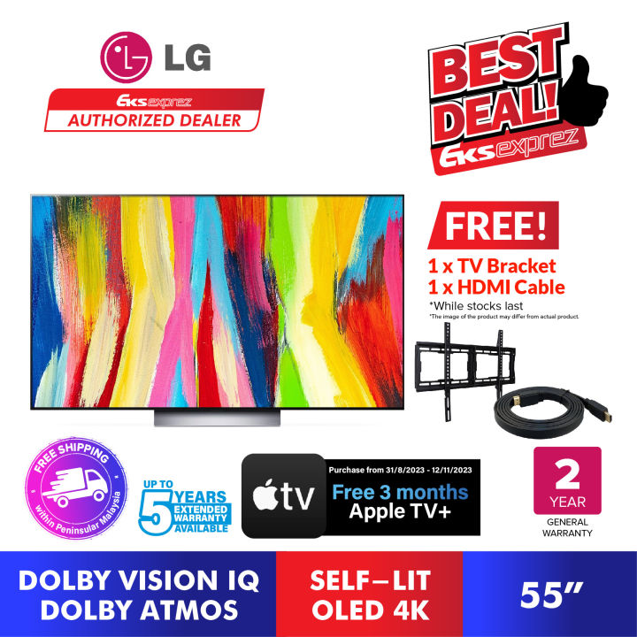 [FREE SHIP + GIFT] LG C2 Series (55") OLED55C2PSA 4K Smart SELF-LIT ...
