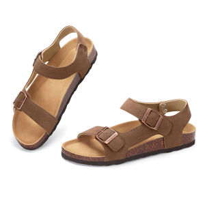 Comwarm Womens Cork Sandals with Arch Support Open Toe Adjustable Athletic Sandals Beach Sandals Comfort Women Flat Slippers