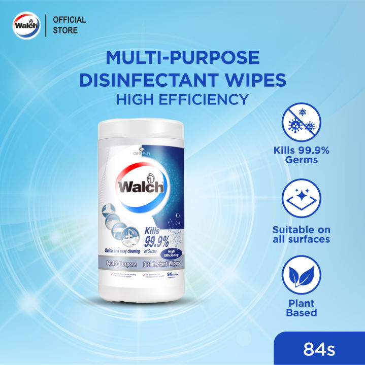 WALCH Multipurpose Disinfectant Wipes High Efficacy 84 pcs Lazada
