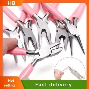 HB Mini Pliers Diagonal Round Bent Needle Nose Handcraft Beading Insulated Cutter Pliers For Jewelry Making Tools