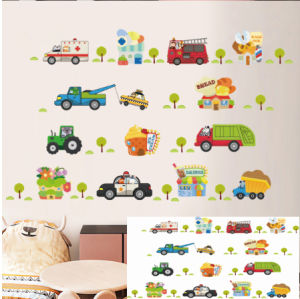 Hanging Potted Plant Wall Decals with Butterfly Watercolor Wood Shelf Botanical Peel And Stick No Damage Wall Stickers Tropical Green Decor for Bedroom Kitchen