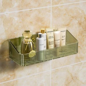 Kệ Góc Dán Tường Nhà Tắm Đa Năng - Kệ Nhựa Trong Suốt Không Khoan Chịu Lực Tốt Thoát Nước Nhanh Sắp Xếp Mỹ Phẩm Gia Vị Gọn Gàng
