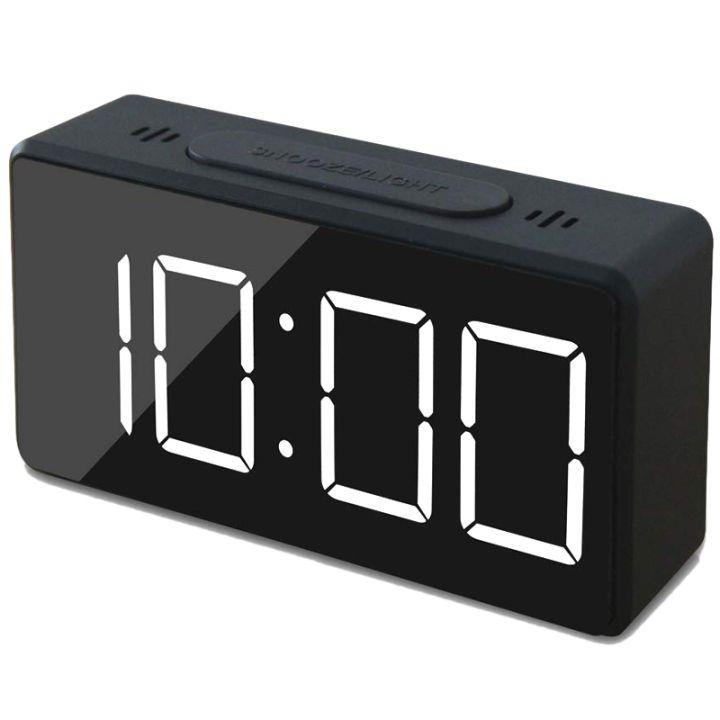Small Mini Digital Alarm Clock for Travel with LED Time or Temperature