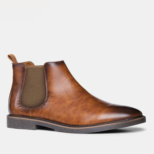 Lesvago 2022 Người Đàn Ông Chelsea Boots Da Thương Hiệu Xu Hướng Giày Retro Giản Dị Cho Người Đàn Ông Mắt Cá Chân Khởi Động Kích Thước 40-46
