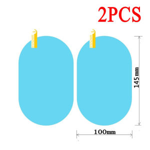 2Pcs Car Rainproof Clear Film Rearview Mirror Anti-Fog Film Auto Transparent Waterproof Sticker Safe Driving Accessories