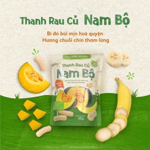 Bánh ăn dặm cho bé Thanh Rau Củ Mămmy từ nông sản việt 6 vị đa dạng cho bé từ 6 tháng tuổi gói 30gr