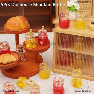 [COD] SweetBabiese โถแก้วขนาดเล็กจำลองบ้านตุ๊กตา1 1 5ชิ้น โถแยมโมเดลบ้านตุ๊กตาตกแต่งห้องครัวอุปกรณ์ประกอบฉากบ้านตุ๊กตาขนาดเล็ก
