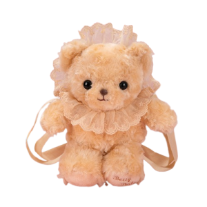 TASNOVAKU - Tas Wanita Tas Selempang Beruang Merangkul / Tas Boneka / Tas Bulu / Tas Selempang Mini / Tas Rangkul Renda Lucu Imut Keren