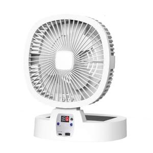 Rechargeable USB 5000mAh Portable Folding Desk Fan with LED Light Cooling Device for Bedroom Camping Office Dorm