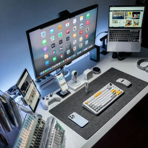 Simple Wool Felt Large Gaming Mouse Pad Office Home Desk Mice Mat Supplies 140x60/120x60/100x50/90x45/80x40cm 毛毡鼠标垫