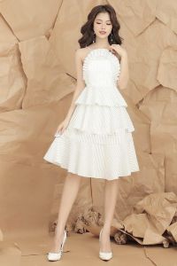 🎀MYDU SALE | MS 2227 – ĐẦM XOÈ 3 TẦNG KẺ SỌC – BASIC NHƯNG RẤT CUỐN HÚT