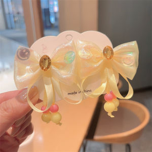 Childrens bow hair card little girl cute pair of clip ancient Chinese dress cloth hair accessories
