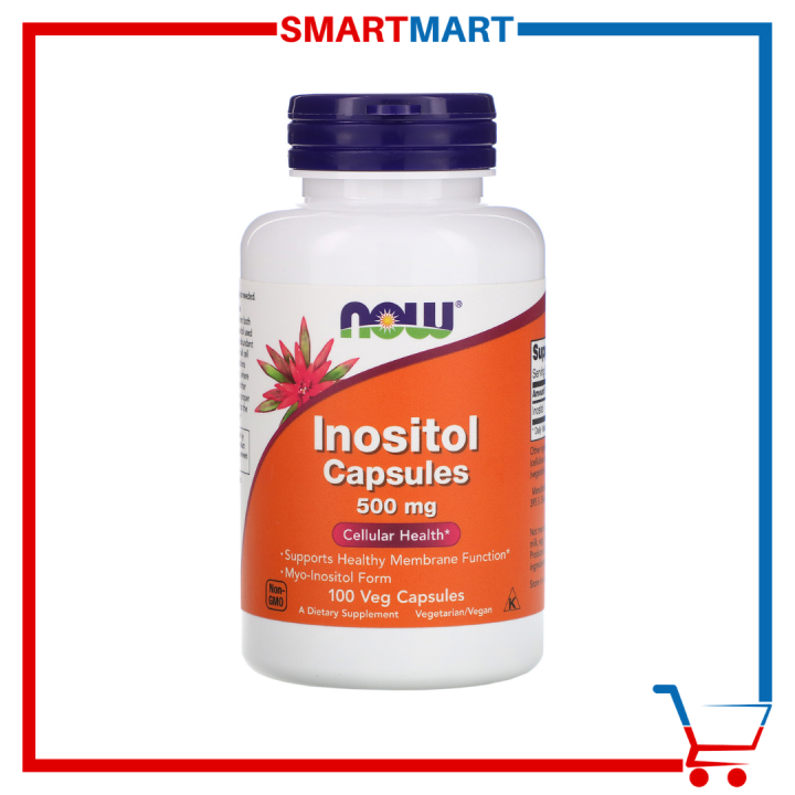 Now Inositol Capsules 500mg Myo Inositol Form Cellular Health 100 ...