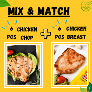 【12 Pcs Mix & Match】【Marinated Chicken Breast & Chicken Chop】[Diet Plan] [Gym Protein]