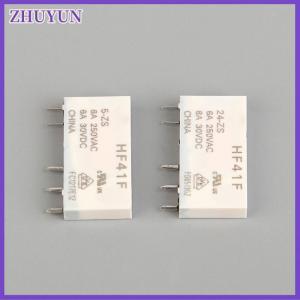 ZHUYUN HF41F-24-ZS HF41F-12-ZS HF41F-5-ZS HF41F-5-HS HF41F-12-HS HF41F-24-HS Industrial Relay Subminiature Power Relay 41F HF41F