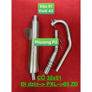 ⚡️FREESHIP⚡️ SET Pô lon CBR kiểu chữ Thái inox 304 + Cổ 2 khúc cho WAVE-DREAM-CUP-SIRIUS-EX-WINNER-RAIDER-SATRIA...vv