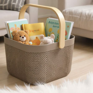 Keranjang Pakaian Serbaguna Lugano + Tutup Plastik 9252 DT L Keranjang Makanan Hawaii