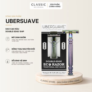 Dao cạo râu Ubersuave Eco-Razor 104P Prism Butterfly Open Edge - Cấu trúc toàn bằng kim loại có độ bền cao sử dụng trọn đời với chi phí bảo trì thấp góp phần bảo vệ môi trường nhờ lưỡi dao thay thế có thể tái chế hoàn toàn.