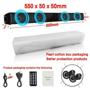 2021 New Luxury Upgrade Best Sound Quality Wireless Bluetooth Soundbar Speaker TV Home Theater Soundbar Subwoofer with RCA Line