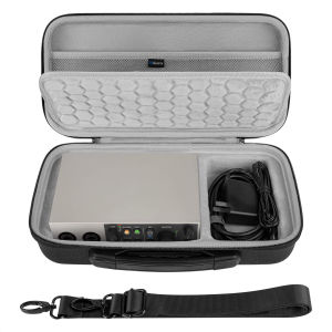 Geekria Audio Interface Carrying Case Hard Shell Travel Bag Compatible with Universal Audio Volt 2 / Volt 1 / Volt 176 (Dark Gray)